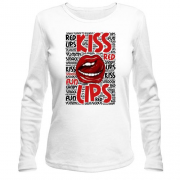 Лонгслів Kiss red lips