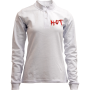 Жіночий лонгслів поло зі стійкою HOT