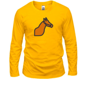 Лонгслив с минималистичной лошадью