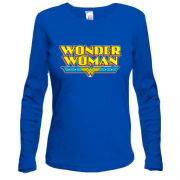 Жіночий лонгслів с надписью Wonder Woman