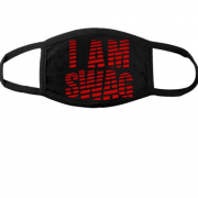 Тканинна маска для обличчя з написом "I AM SWAG"