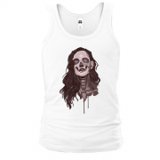 Майка girl makeup skull