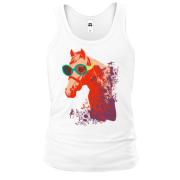 Чоловіча майка з конем в окулярах