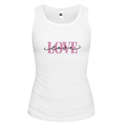 Майка с надписью Love Love (Вышивка)