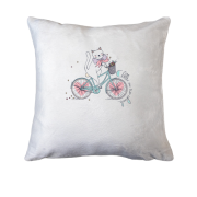 Подушка Кошечка на велосипеде