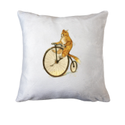 Подушка Кіт на велосипеді