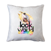 Подушка Look at the world differently з конем