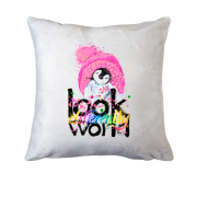 Подушка Look at the world differently с пингвином