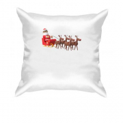 Подушка "3D Санта з оленями"