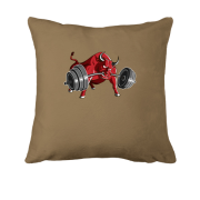 Подушка "Бык со штангой"