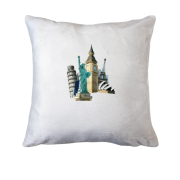 Подушка з світовими пам'ятками