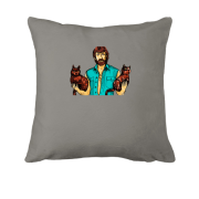 Подушка с Чаком Норрисом и котами