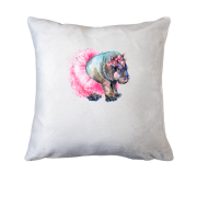 Подушка с бегемотом в платье