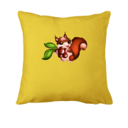 Подушка з білкою і горіхами