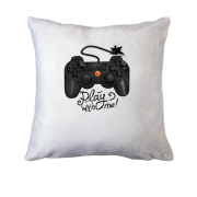 Подушка с джойстиком и надписью Play with me!