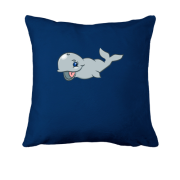 Подушка с довольным дельфином