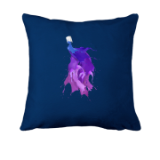 Подушка з фіолетовою банкою фарби