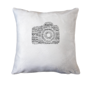 Подушка с фотоаппаратом из слов