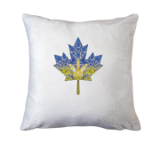 Подушка с гербом Украины на кленовом листе (UCU)