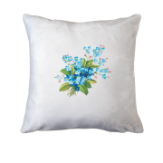 Подушка з блакитними квітами