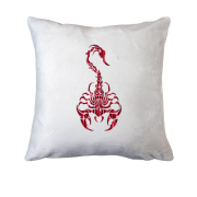 Подушка з червоним скорпіоном