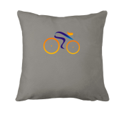 Подушка с ленточным велосипедистом