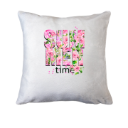 Подушка з написом Summer time з квітів