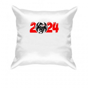 Подушка з написом "2024 - рік дракона"