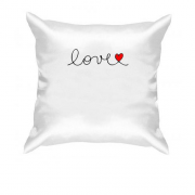 Подушка з написом "Love"