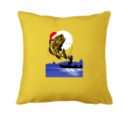 Подушка з новорічною рибою