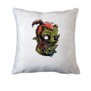 Подушка с орком и розой в зубах