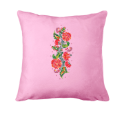 Подушка з петриківським орнаментом в стилі вишиванки