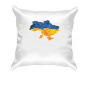 Подушка з полігональною карткою України