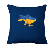 Подушка з полігональною карткою України