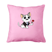 Подушка с романтичным котом