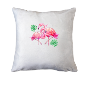 Подушка з рожевими фламінго