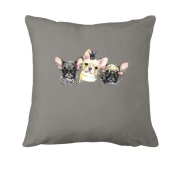 Подушка с семейством Французских бульдогов