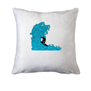 Подушка с серфингистом на волне