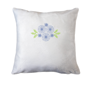 Подушка с синими цветами