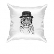 Подушка с тигром в шляпе