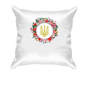 Подушка з вінком і гербом України