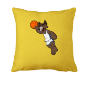 Подушка з вовком баскетболістом