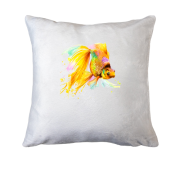 Подушка с золотой рыбкой