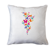 Подушка зі зграєю метеликів