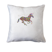 Подушка со стеклянным единорогом