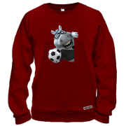 Свитшот Веселая лошадь с футбольным мячом