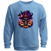 Світшот без начісу Джек череп з гарбузами