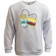 Світшот без начісу Love fast food