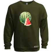 Світшот без начісу з кавуном