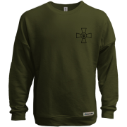 Світшот без начісу з емблемою Збройних Сил України (ЗСУ)